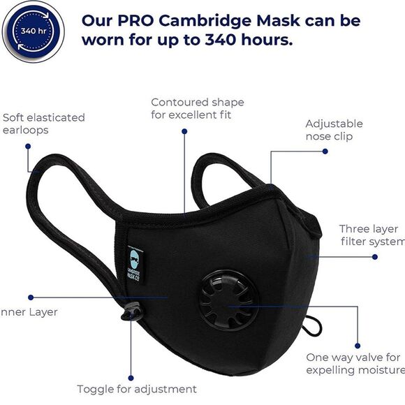 Cambridge Mask Black Churchill PRO Large - Picture 3 of 11